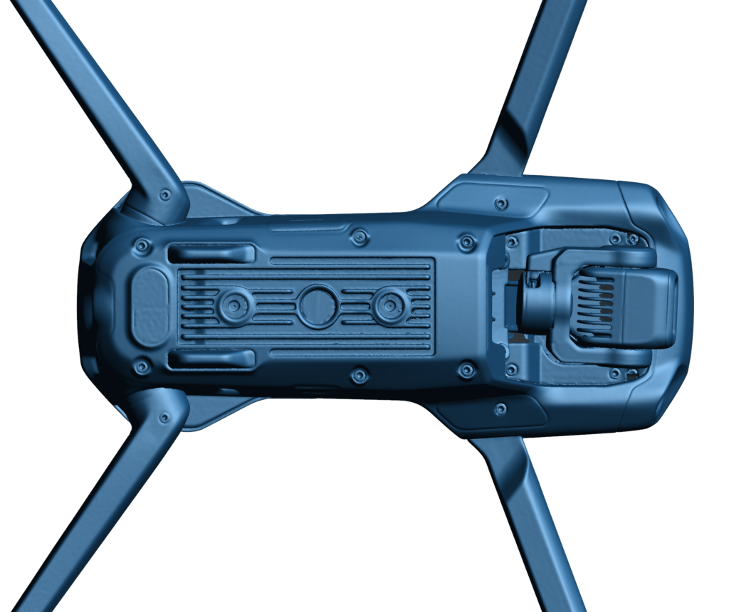 DJI MAVIC AIR2 드론을 3D스캔 측정한 폴리곤 메시 결과