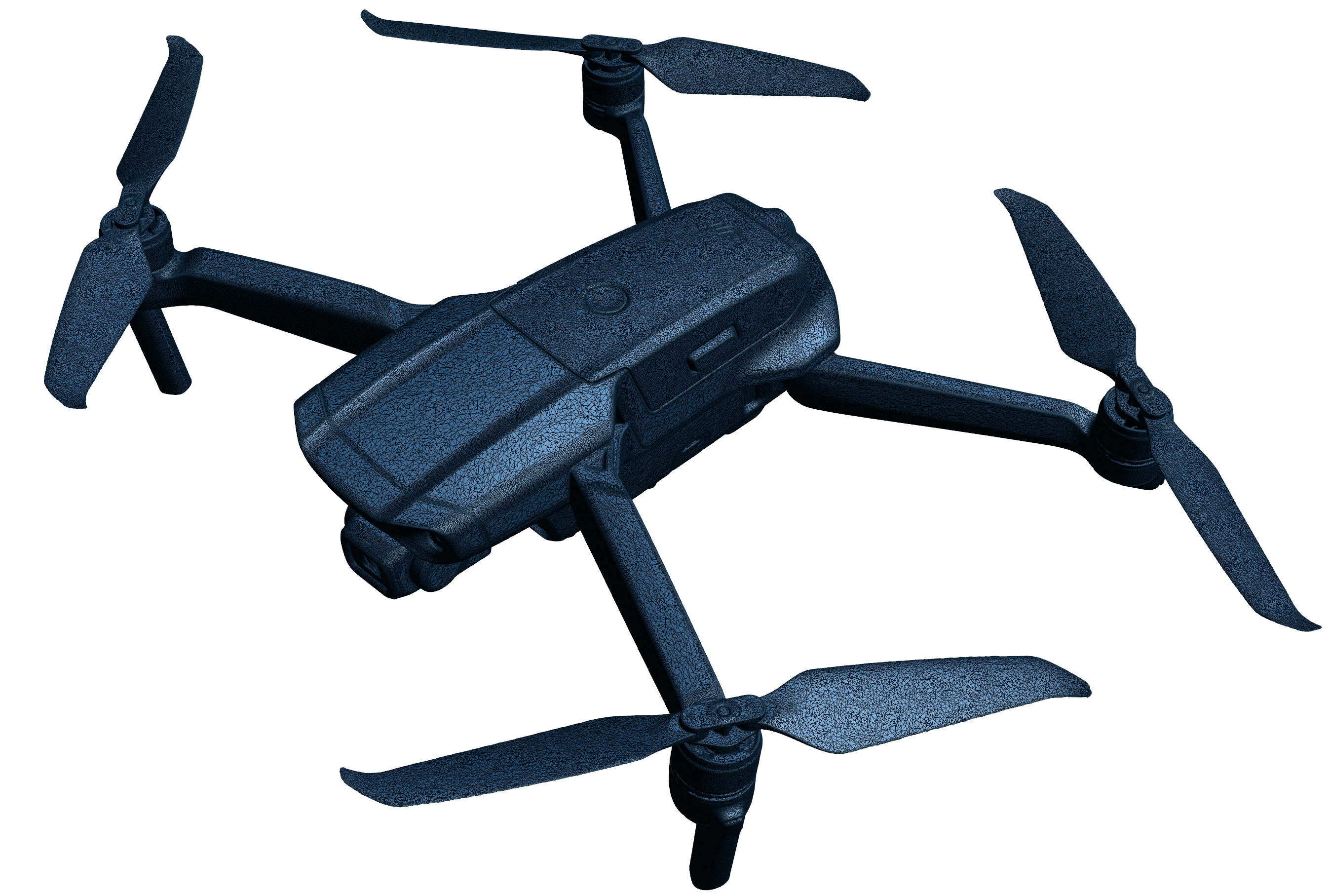 DJI MAVIC AIR2 드론을 3D스캔 측정한 폴리곤 메시 결과