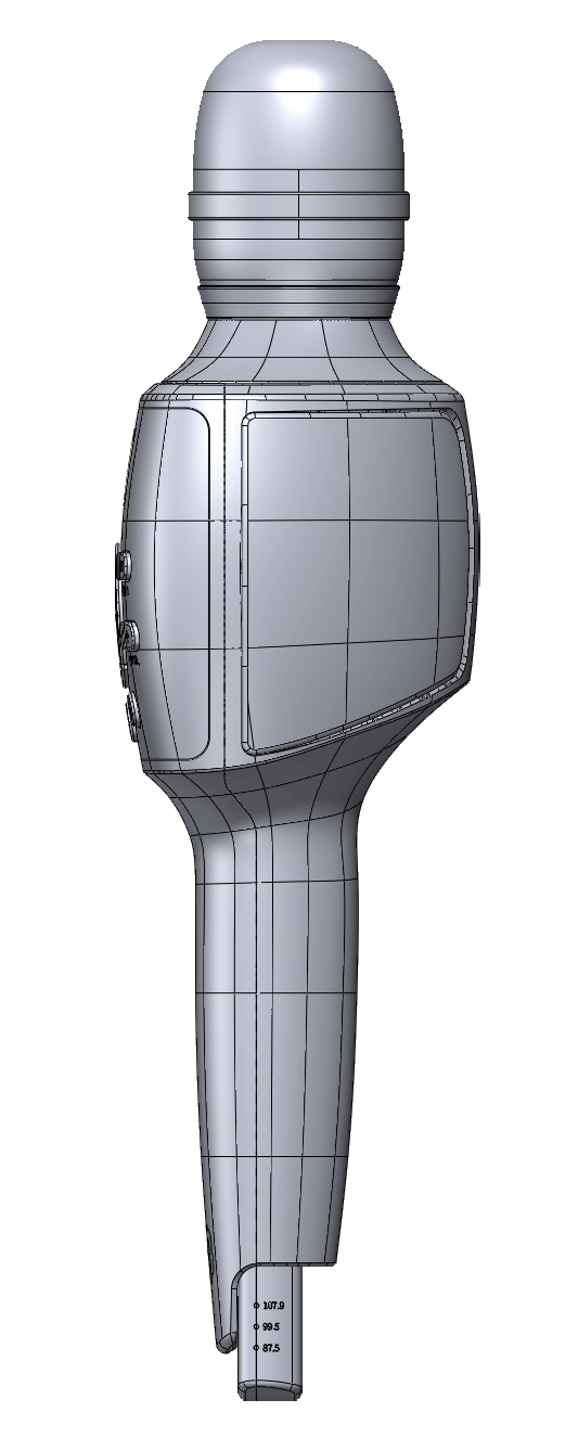 무선 블루투스 마이크의 역설계 3D모델링 결과